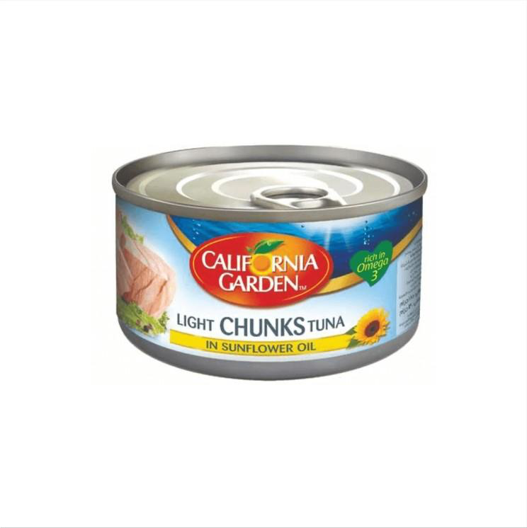حدائق كليفورنيا لحم تونة ابيض في زيت دوار الشمس - California Garden Tuna In Sunflower Oil 185g